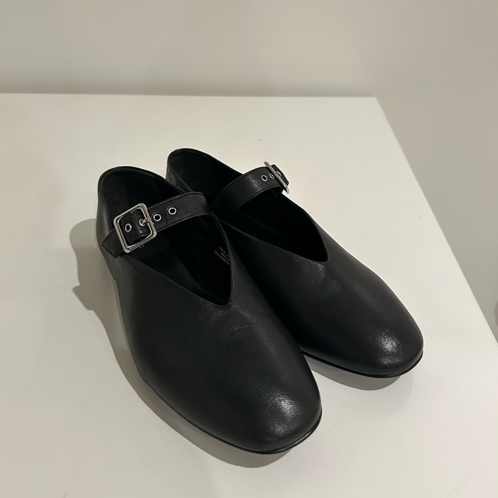 COS Women's Black Mary Jane Ballet Flats with Buckle - Picture 6 of 7